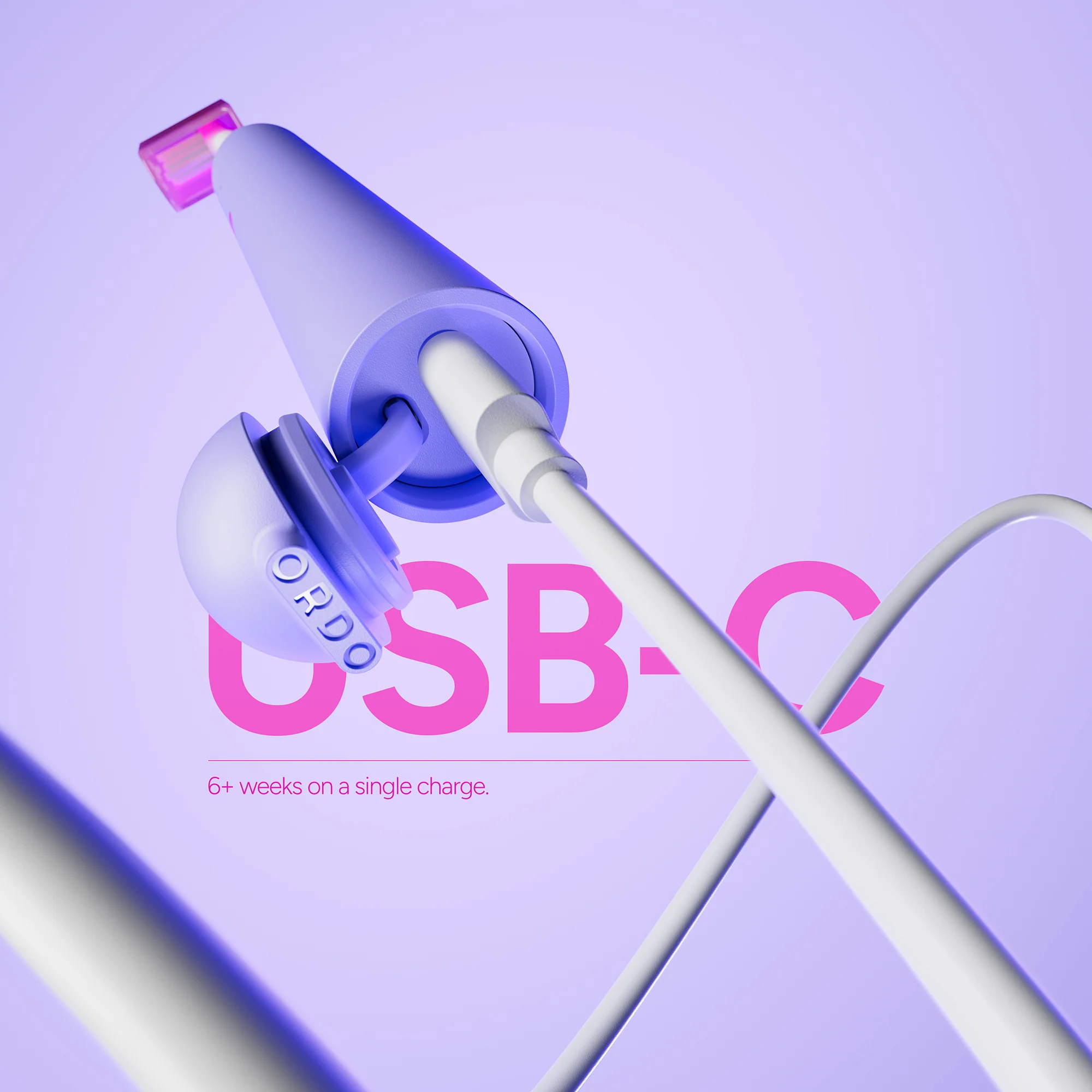 Ordo Sonic Edge Rechargeable Toothbrush - Fiji Fuchsia - Image 6