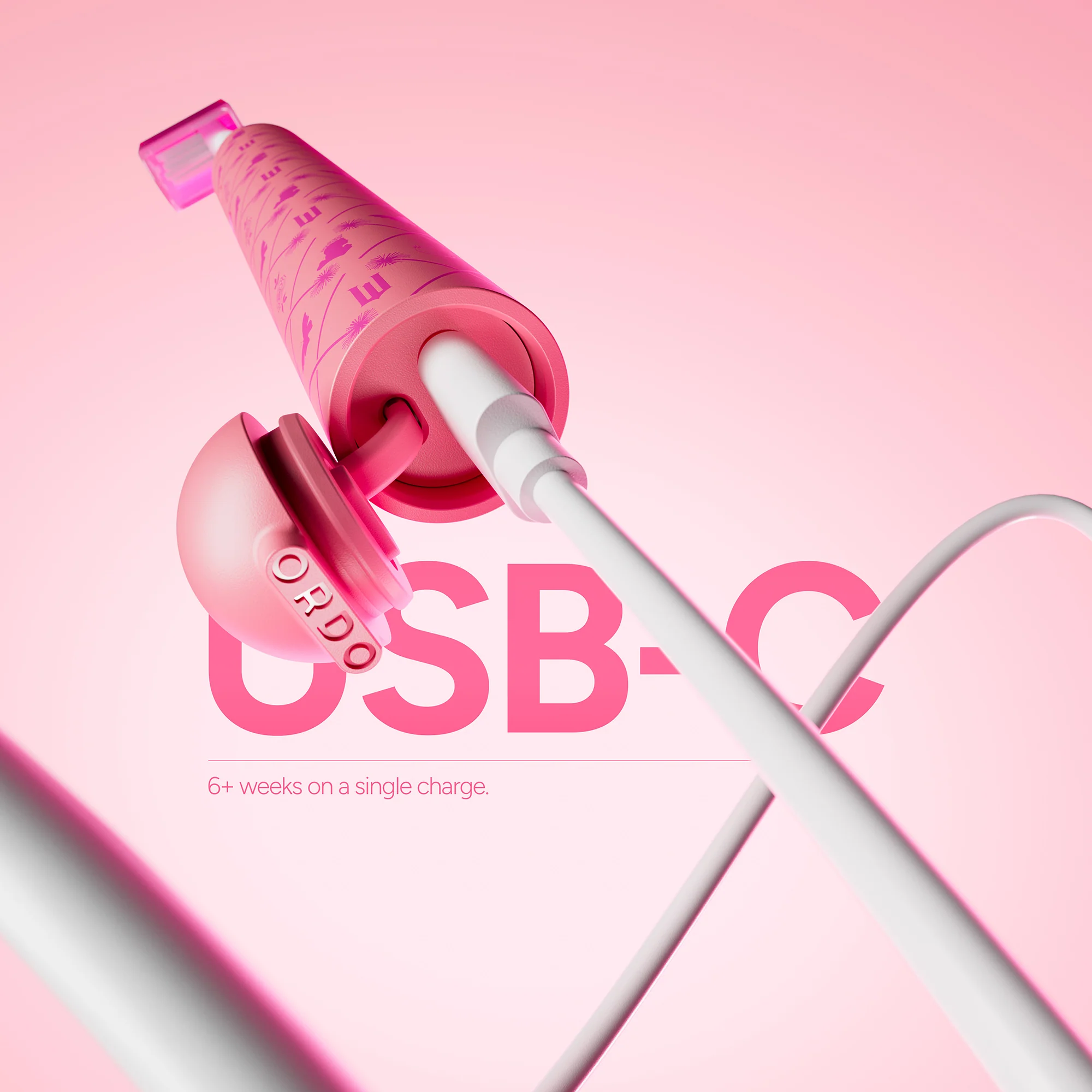 Ordo Sonic Edge Rechargeable Toothbrush - Wicked - Popular Pink - Image 5