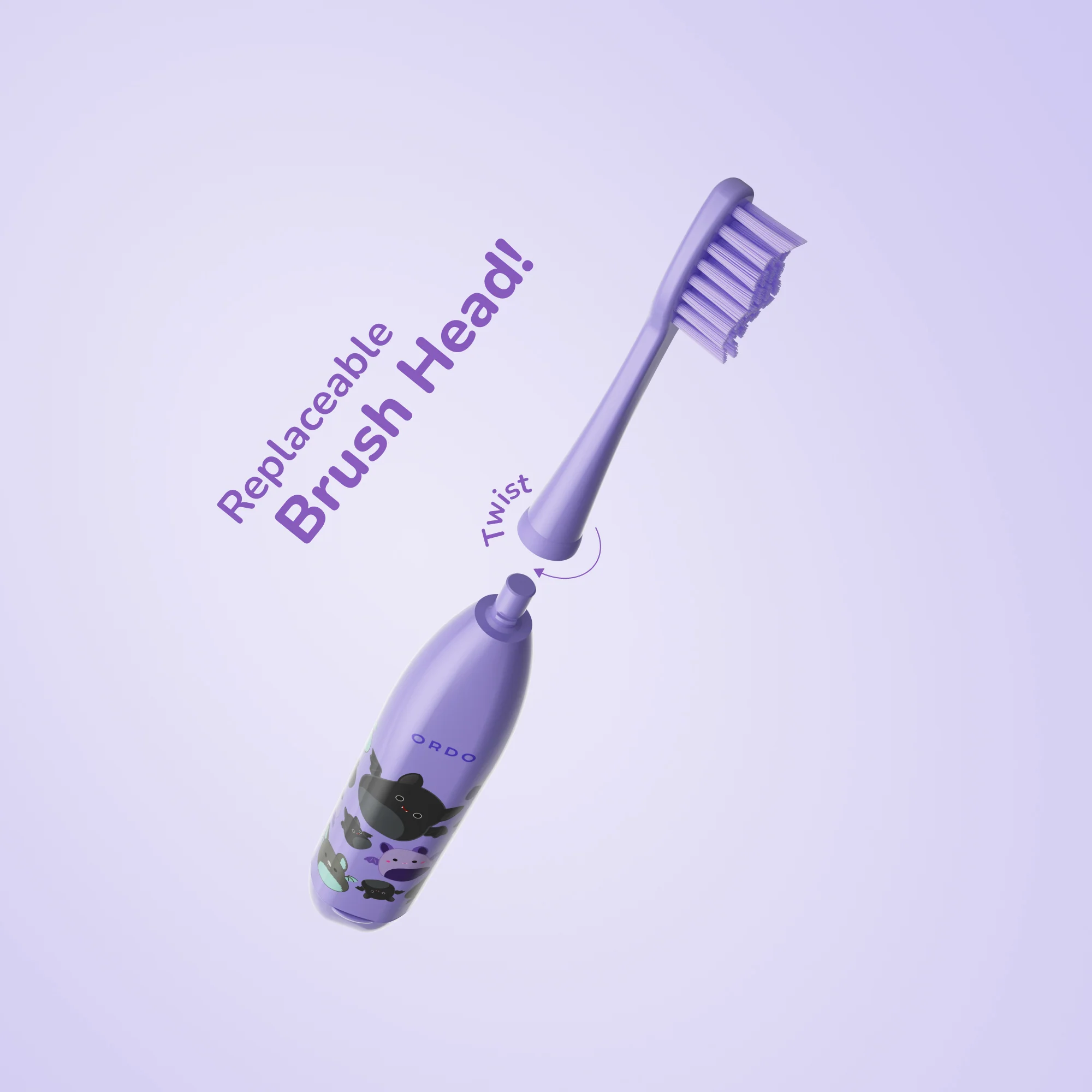 Ordo Sonic Kids Battery Toothbrush - Squishmallows Emily - Image 7
