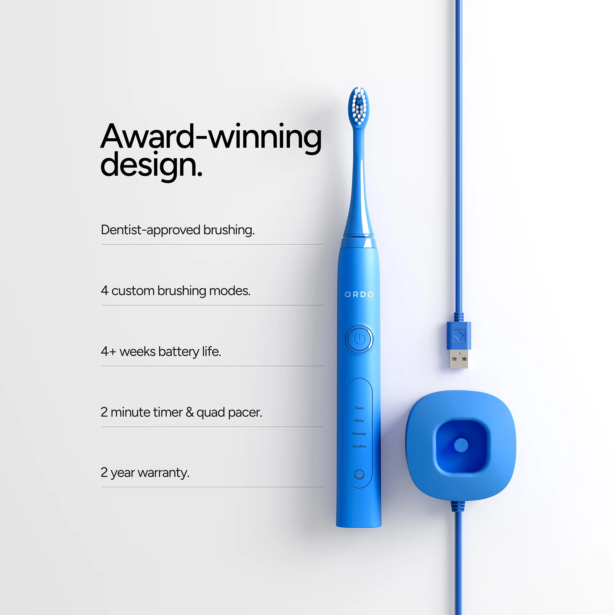 Ordo Sonic+ Toothbrush & Charging Travel Case - Arctic Blue - Image 5